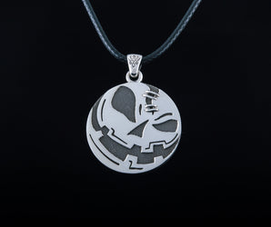 Halloween Pumpkin Pendant Sterling Silver Jewelry