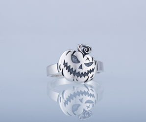 Ring with Pumpkin Sterling Silver Jewelry