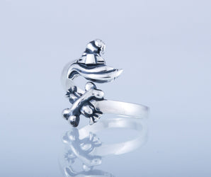 Witch Hat with Candy Ring Sterling Silver Jewelry