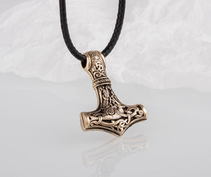 Thor's Hammer Pendant Bronze Mjolnir from Mammen Village