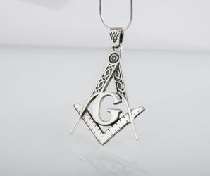 Masonic Pendant Sterling Silver Handmade Jewelry