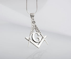 Masonic Pendant Sterling Silver Handmade Jewelry