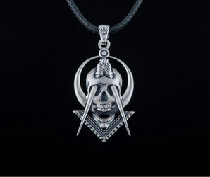 Masonic Style Pendant Sterling Silver Handmade Jewelry