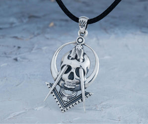 Masonic Style Pendant Sterling Silver Handmade Jewelry