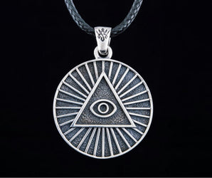 Pendant with Masonic Symbol Sterling Silver Jewelry