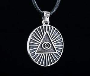 Pendant with Masonic Symbol Sterling Silver Jewelry