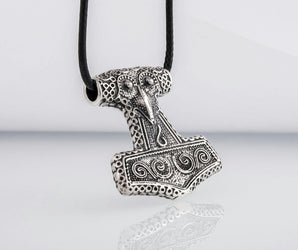 Thor's Hammer Pendant Sterling Silver Mjolnir from Scania Island