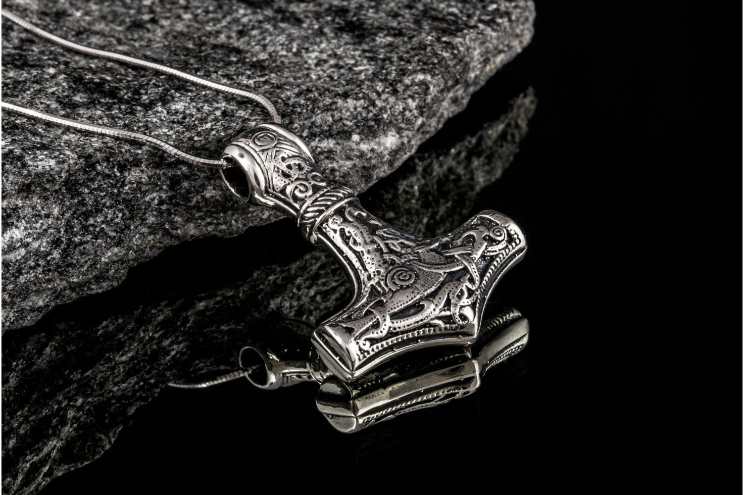 Girocollo in argento sterling 925 Thor Hammer Mjolnir Girocollo in argento sterling 925 Thor Hammer Mjolnir