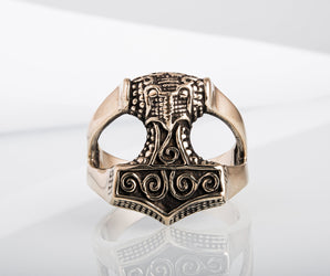 Thor's Hammer Bronze Viking Ring