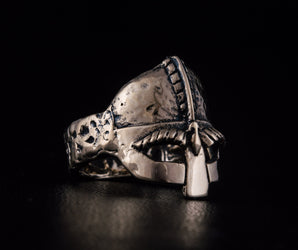 Viking Helmet Bronze Unique Ring Viking Jewelry