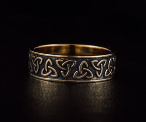 Triquetra Symbol Bronze Ring