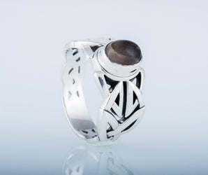 Ring Smoky Quartz Gem Sterling Silver Jewelry