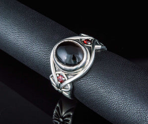 Ring with Smoky quartz Sterling silver fashion Jewelry