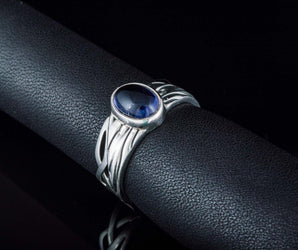 Ring with Iolite Sterling silver handmade Jewelry