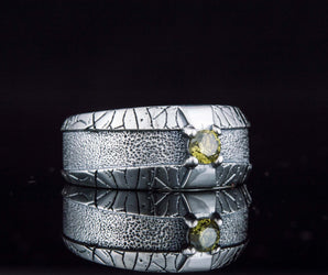 Handmade Ring with CZ Sterling Silver Fashion Jewelry