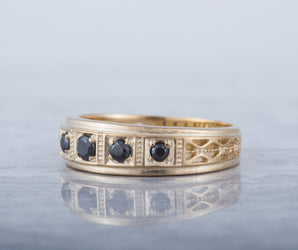 14K Gold Ring with Cubic Zirconia Gem Unique Fashion Jewelry