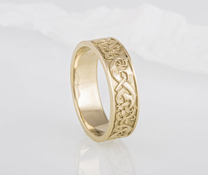 Ornament Ring Gold Handcrafted Jewelry
