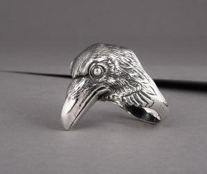 Raven Sterling Silver Viking Ring