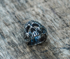 Skull Sterling Silver Unique Ring Biker Jewelry