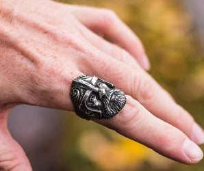 Viking Ring Sterling Silver Scandinavian Ring Norse Jewelry