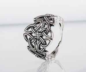 Celtic Ornament Ring Handmade Sterling Silver Celtic Ring