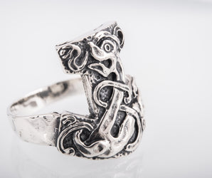 Thor's Mjolnir Sterling Silver Unique Viking Ring