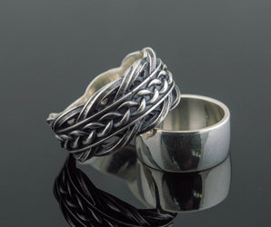 Unique Ring with Viking Ornament Scandinavian Jewelry