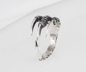 Raven Claw Sterling Silver Animal Ring
