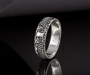 Yggdrasil Symbol Ring Sterling Silver Handmade Jewelry