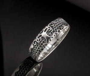 Yggdrasil Symbol Ring Sterling Silver Handmade Jewelry