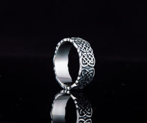 Norse Ornament Ring Sterling Silver Unique Jewelry