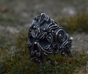 Unique Skull Ring Sterling Silver Handmade Jewelry