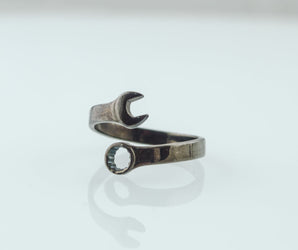 Spanner Ring Ruthenium Plated Sterling Silver Unique Black Limited Edition Jewelry