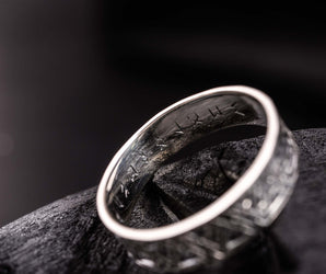 Ring with Valknut Symbol Sterling Silver Viking Jewelry