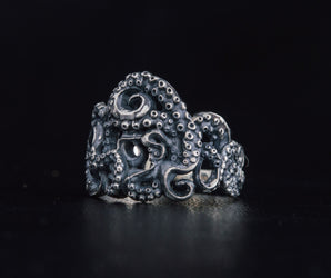 Kraken Symbol Ring Unique Animal Sterling Silver Unique Jewelry