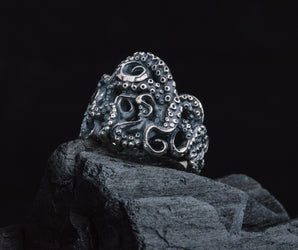 Kraken Symbol Ring Unique Animal Sterling Silver Unique Jewelry
