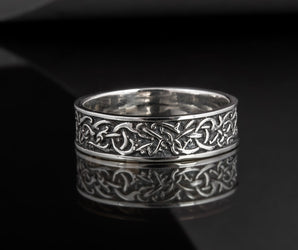 Norse Ornament Ring Sterling Silver Handcrafted Jewelry