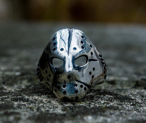 Jason Voorhees Mask Ring Unique Sterling Silver Jewelry