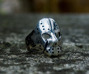 Jason Voorhees Mask Ring Unique Sterling Silver Jewelry