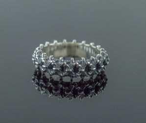 Spine Ring Sterling Silver Viking Workshop Jewelry
