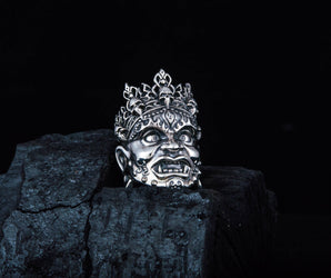 Rakshasa Ring Sterling Silver Hindu Mythology Jewelry