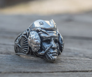 Pirate Handmade Ring Sterling Silver Unique Jewelry
