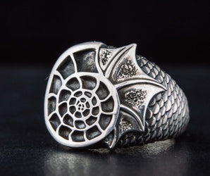 Shell Symbol Ring Sterling Silver Handcrafted Jewelry