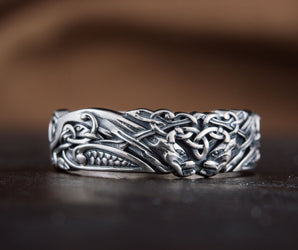 Ornament Handmade Ring Sterling Silver Jewelry