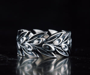Leaf Ring Sterling Silver Handmade Jewelry