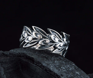 Leaf Ring Sterling Silver Handmade Jewelry