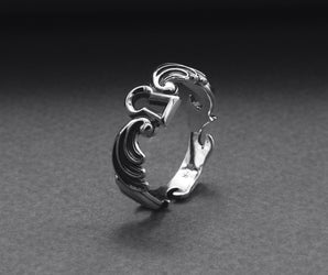 Sterling Silver Keyhole Band Ring, Handcrafted Fashion Jewelry