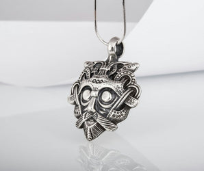 Mask from Gnezdovo Sterling Silver Pendant Viking Amulet
