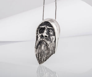 Odin Allfather Sterling Silver Pendant Viking Amulet