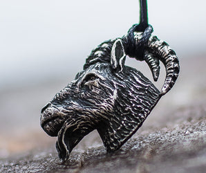 Goat Pendant Sterling Silver Unique Jewelry